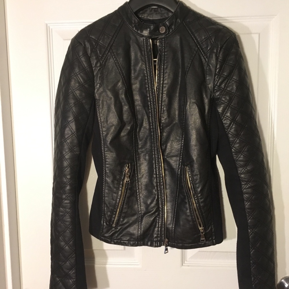 Express Black Faux Leather Jacket